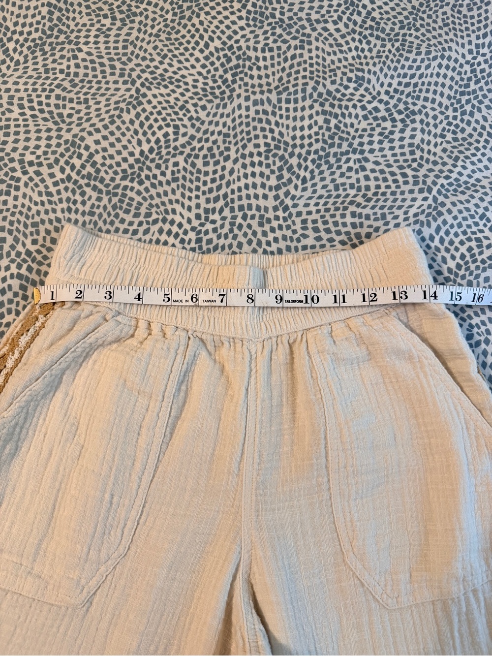 Aerie | 100% Cotton Cream Wide Leg Pants - Picture 7 of 10